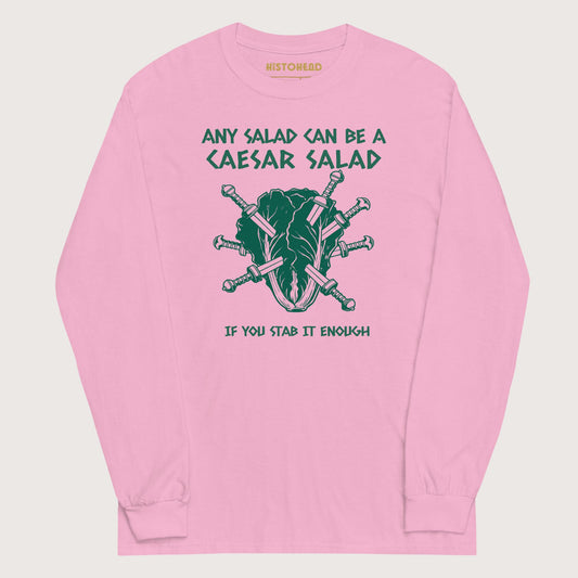 Light Pink Caesar Salad - Long Sleeve - history buff gift by HistoHead