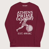 Maroon Athens Prime Delivery - Long Sleeve - history buff gift by HistoHead