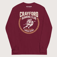 Maroon Crayford Running Club - Long Sleeve - history buff gift by HistoHead