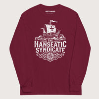 Maroon The Hanseatic Syndicate - Long Sleeve - history buff gift by HistoHead