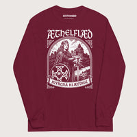 Maroon Aethelflaed Lady of the Mercians Old English - Long Sleeve - history buff gift by HistoHead