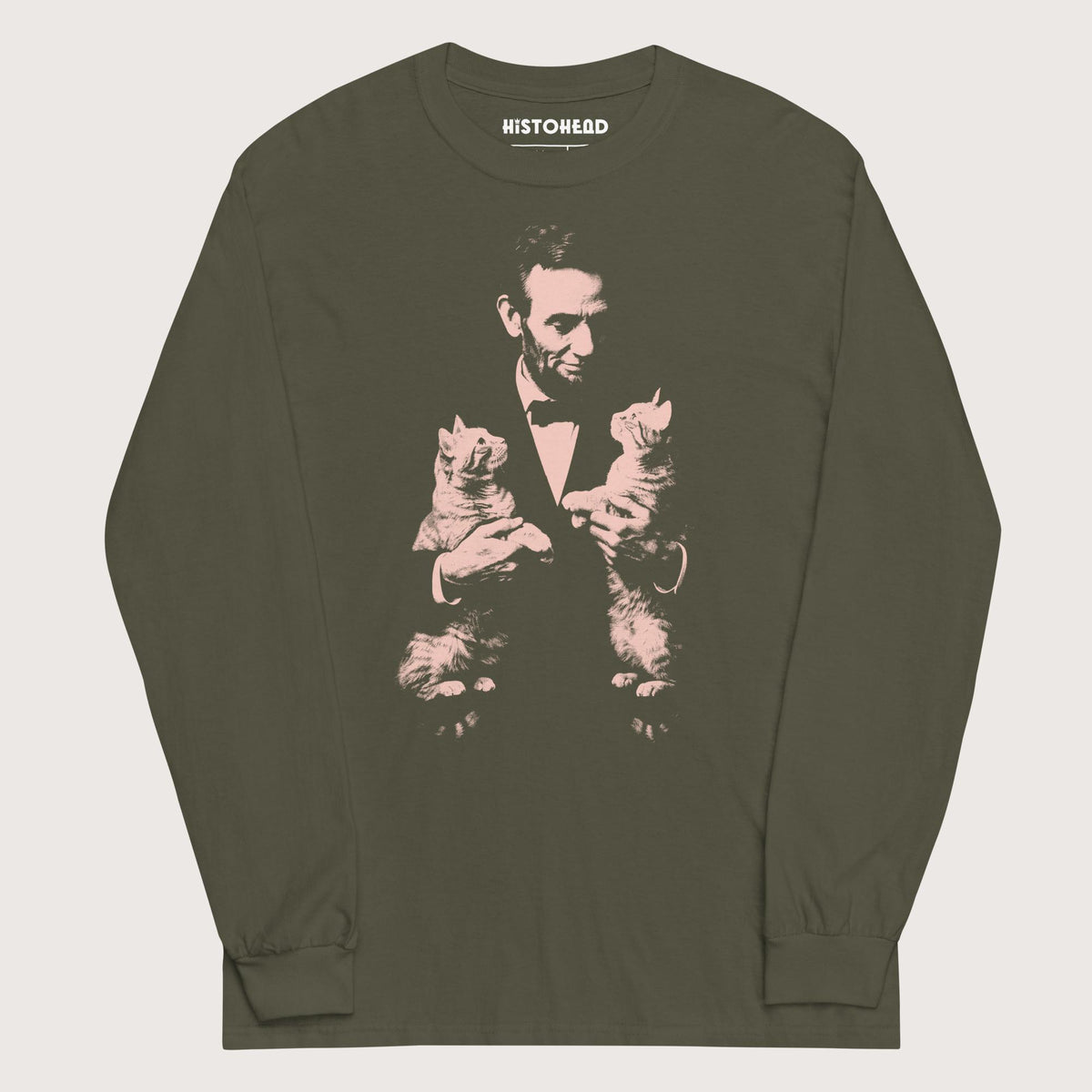 Military Green Lincoln Kittens - Long Sleeve - history buff gift by HistoHead