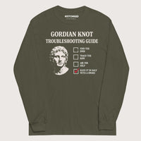 Military Green Alexander's Gordian Knot Guide - Long Sleeve - history buff gift by HistoHead
