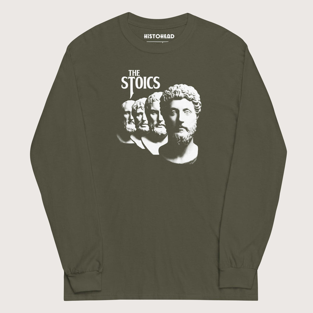 Military Green The Stoics Band - Long Sleeve - history buff gift by HistoHead