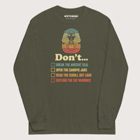 Military Green King Tutankhamun Advice - Long Sleeve - history buff gift by HistoHead