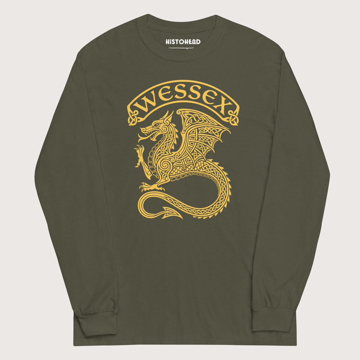 Military Green Wessex Dragon - Long Sleeve - history buff gift by HistoHead