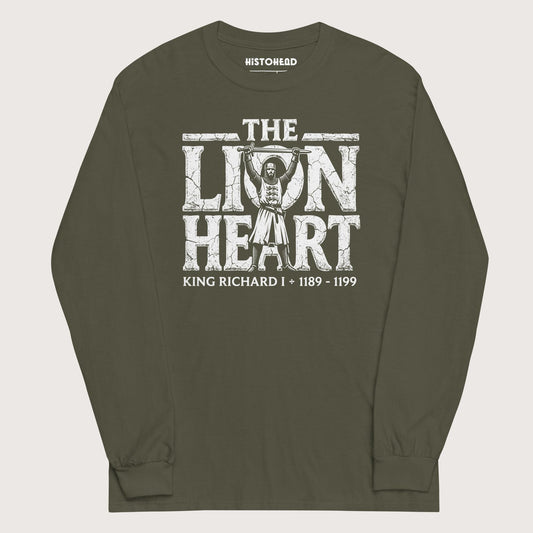 Military Green Richard the Lionheart - Long Sleeve - history buff gift by HistoHead