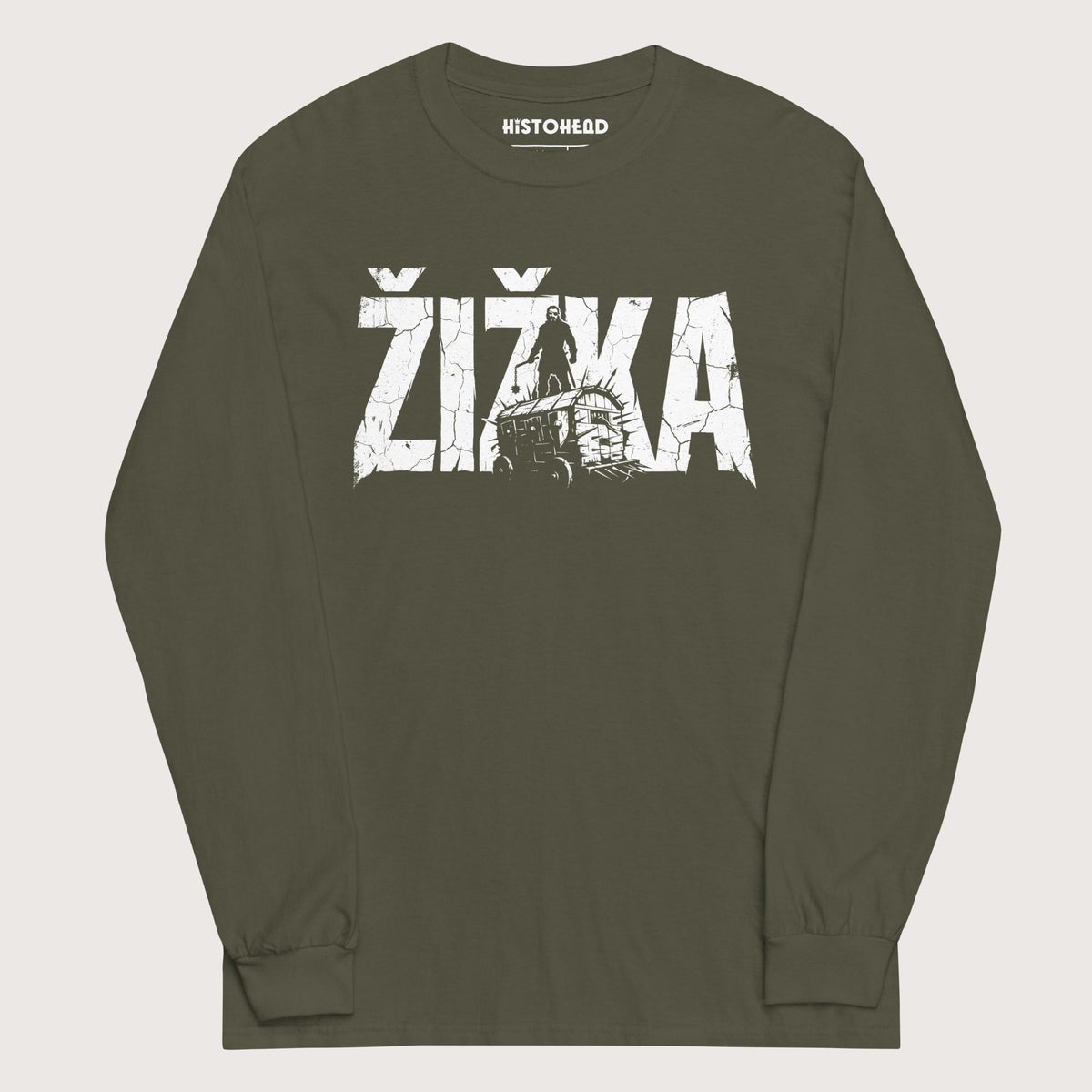 Military Green Jan Žižka - Long Sleeve - history buff gift by HistoHead
