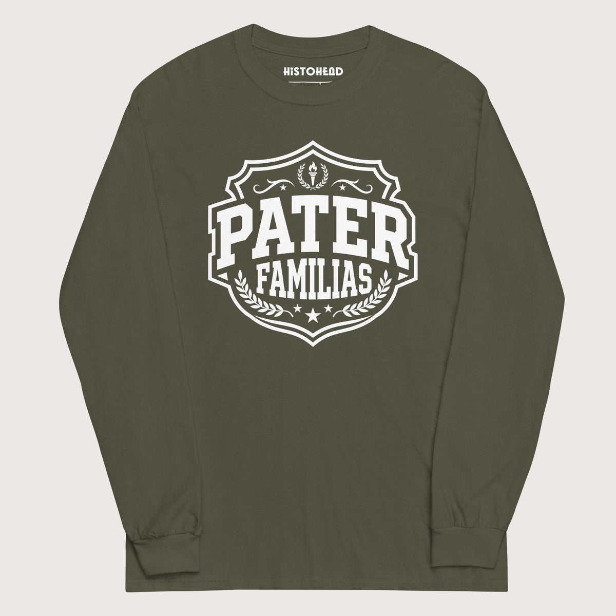 Military Green Pater Familias Latin - Long Sleeve - history buff gift by HistoHead