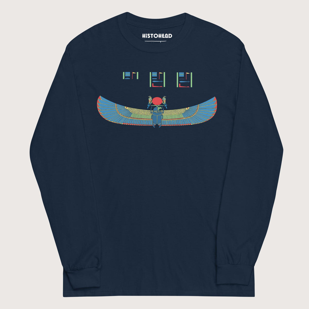 Navy Khnum Hieroglyphs - Long Sleeve - history buff gift by HistoHead