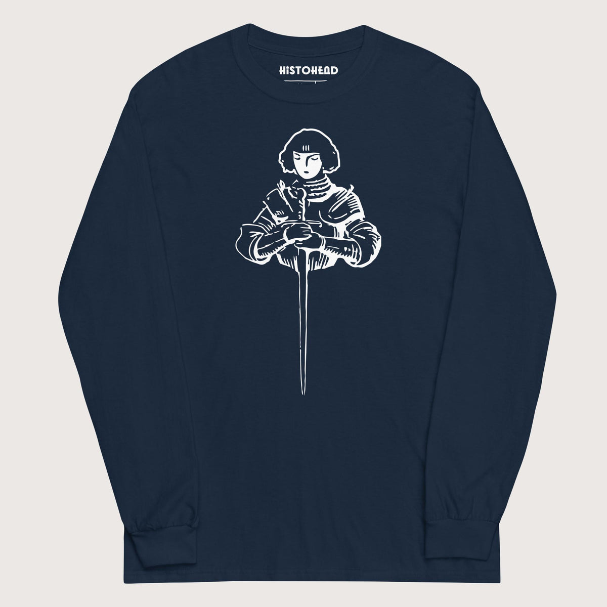 Navy Joan of Arc Stamp - Long Sleeve - history buff gift by HistoHead