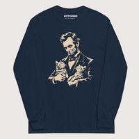 Navy Lincoln's Cats - Long Sleeve - history buff gift by HistoHead