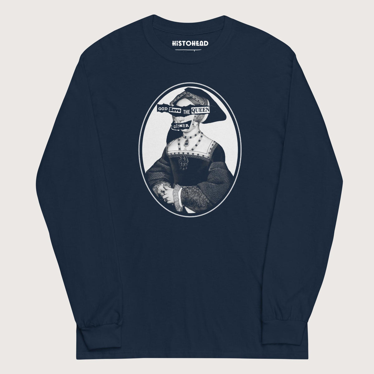 Navy God Save the Queen Jane Seymour - Long Sleeve - history buff gift by HistoHead