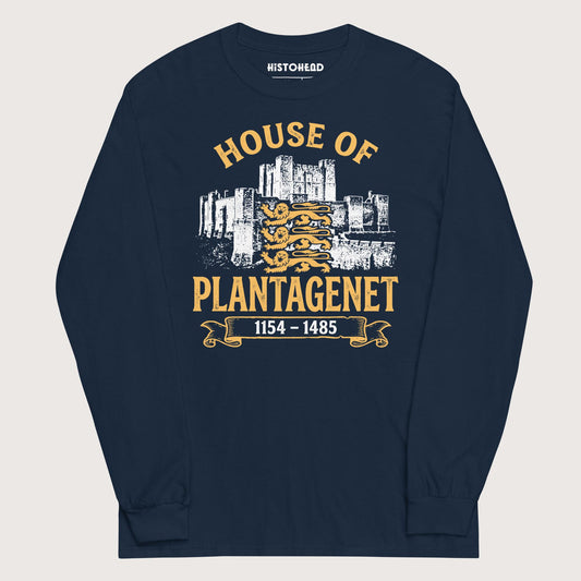 Navy House of Plantagenet - Long Sleeve - history buff gift by HistoHead