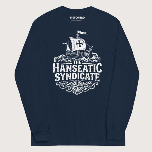 Navy The Hanseatic Syndicate - Long Sleeve - history buff gift by HistoHead
