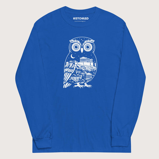 Royal Athena Owl - Long Sleeve - history buff gift by HistoHead