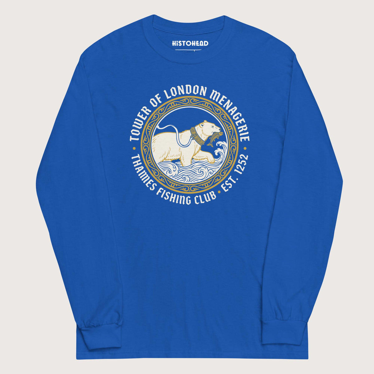 Royal Tower Of London Menagerie Thames Fishing Club - Long Sleeve - history buff gift by HistoHead