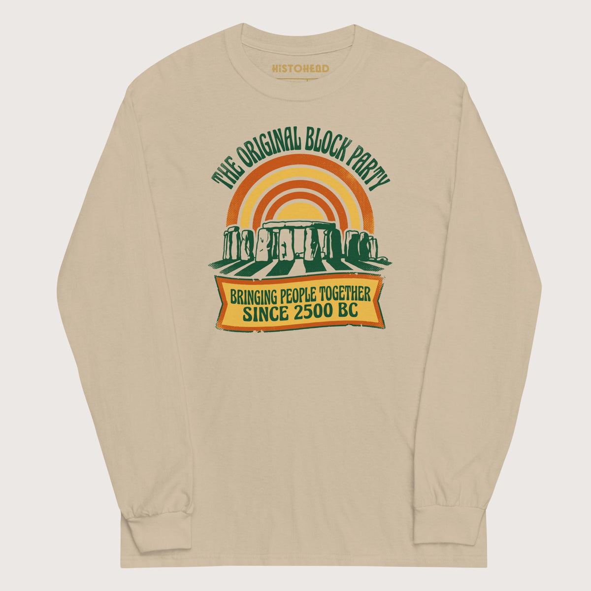 Sand Stonehenge Block Party - Long Sleeve - history buff gift by HistoHead