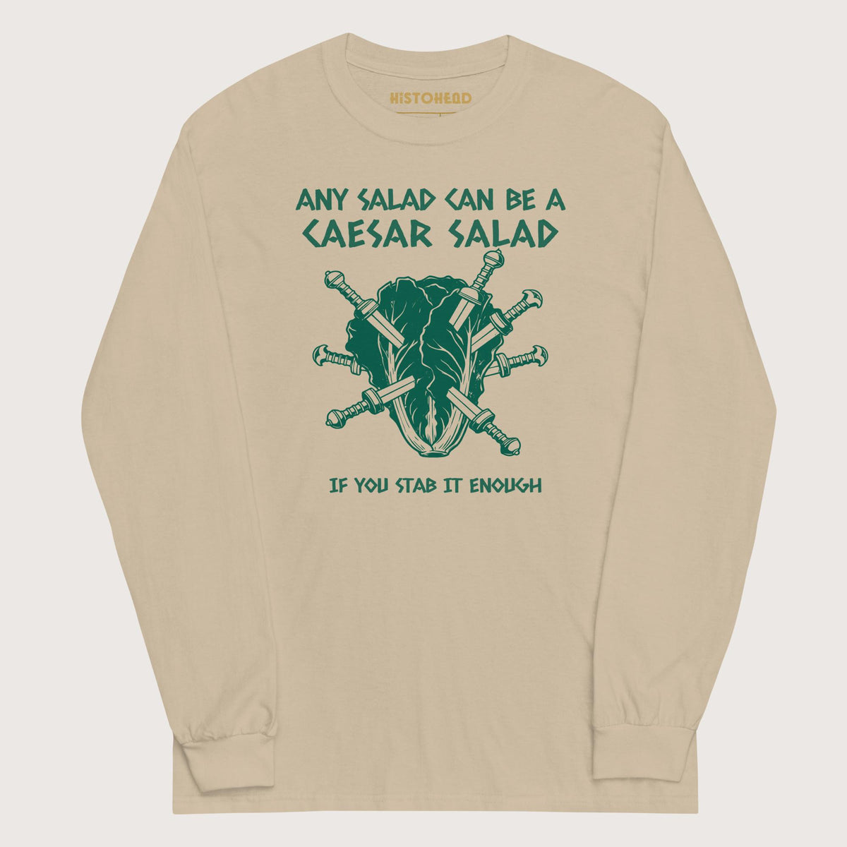 Sand Caesar Salad - Long Sleeve - history buff gift by HistoHead