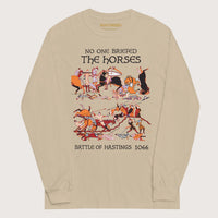 Sand Bayeux Tapestry No One Briefed the Horses - Long Sleeve - history buff gift by HistoHead