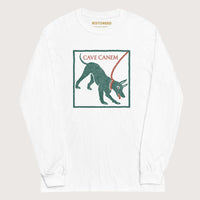White Cave Canem Pompeii Mosaic - Long Sleeve - history buff gift by HistoHead