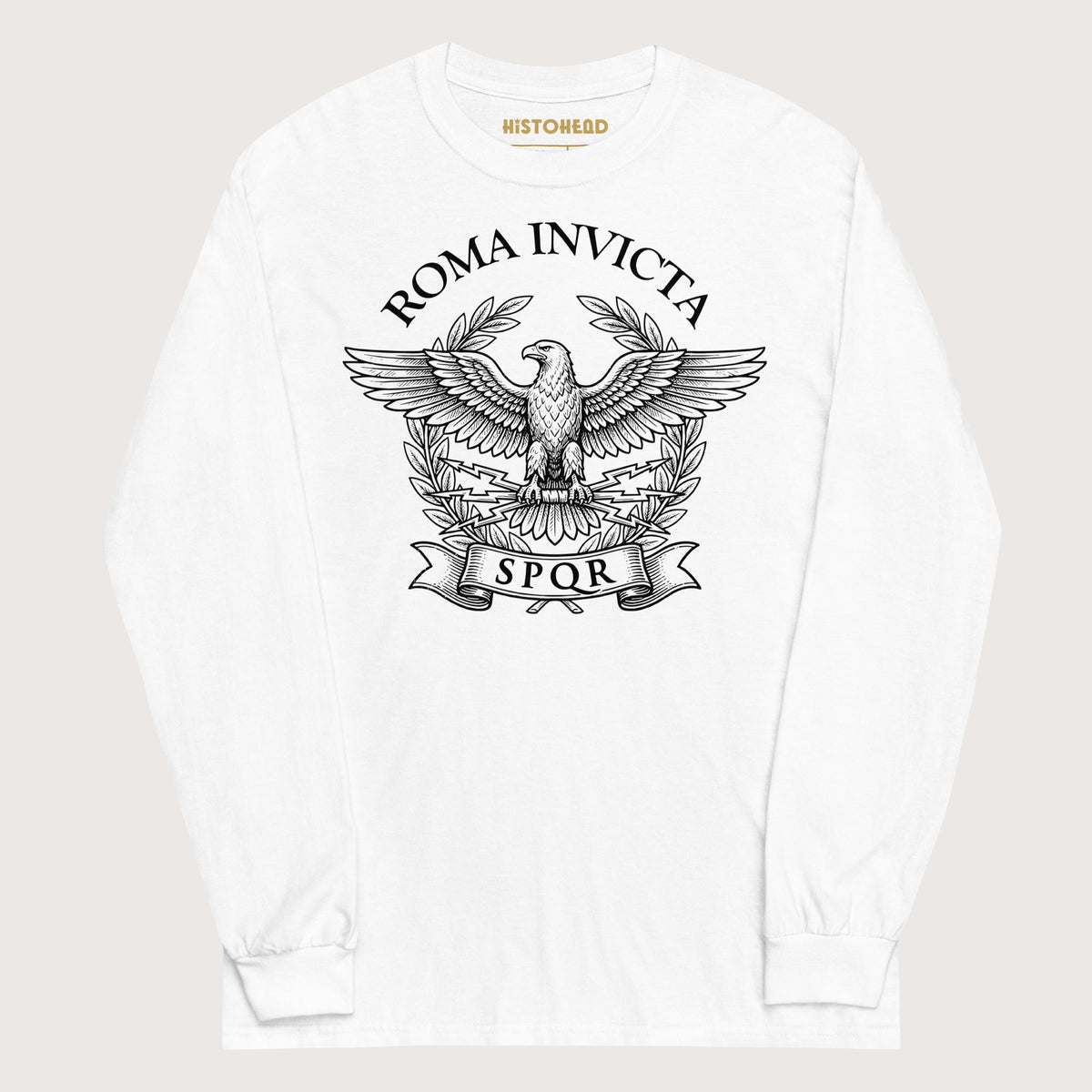 White Roma Invicta - Long Sleeve - history buff gift by HistoHead