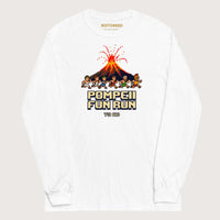 White Pompeii Fun Run Pixel Art - Long Sleeve - history buff gift by HistoHead