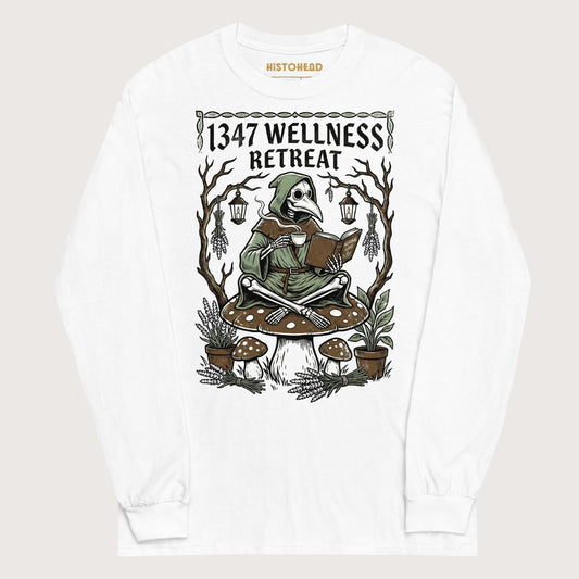 White Plague Doctor Wellness Retreat - Long Sleeve - history buff gift by HistoHead
