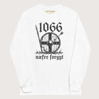 White 1066 Never Forget in Old English - Long Sleeve - history buff gift by HistoHead