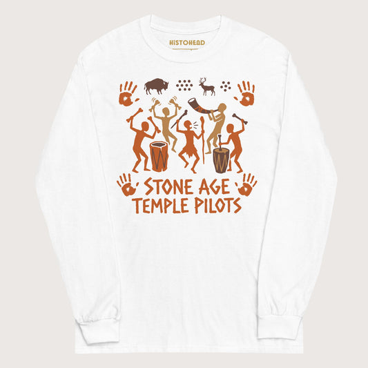 White Stone Age Temple Pilots - Long Sleeve - history buff gift by HistoHead