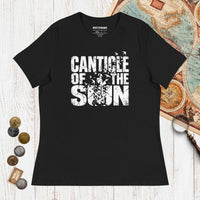 Black Canticle of the Sun Saint Francis of Assisi Birds - Women's Tee - history buff gift by HistoHead