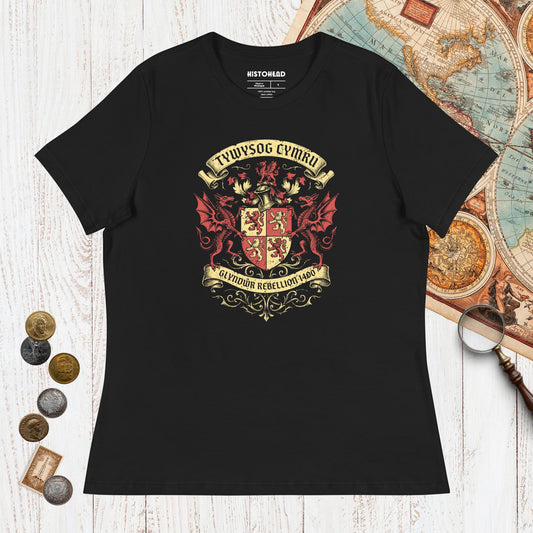 Black Glyndwr Rebellion 1400 - Women's Tee - history buff gift by HistoHead