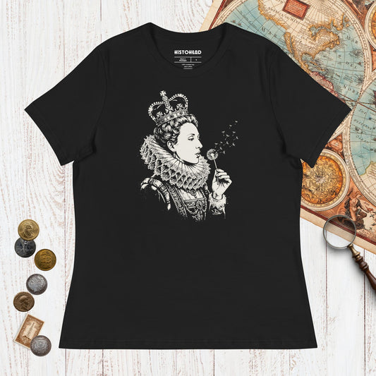 Black Elizabeth I Blowing Wishes - Women's Tee - history buff gift by HistoHead