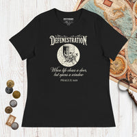 Black Defenestration When Life Closes A Door But Opens A Window - Women's Tee - history buff gift by HistoHead