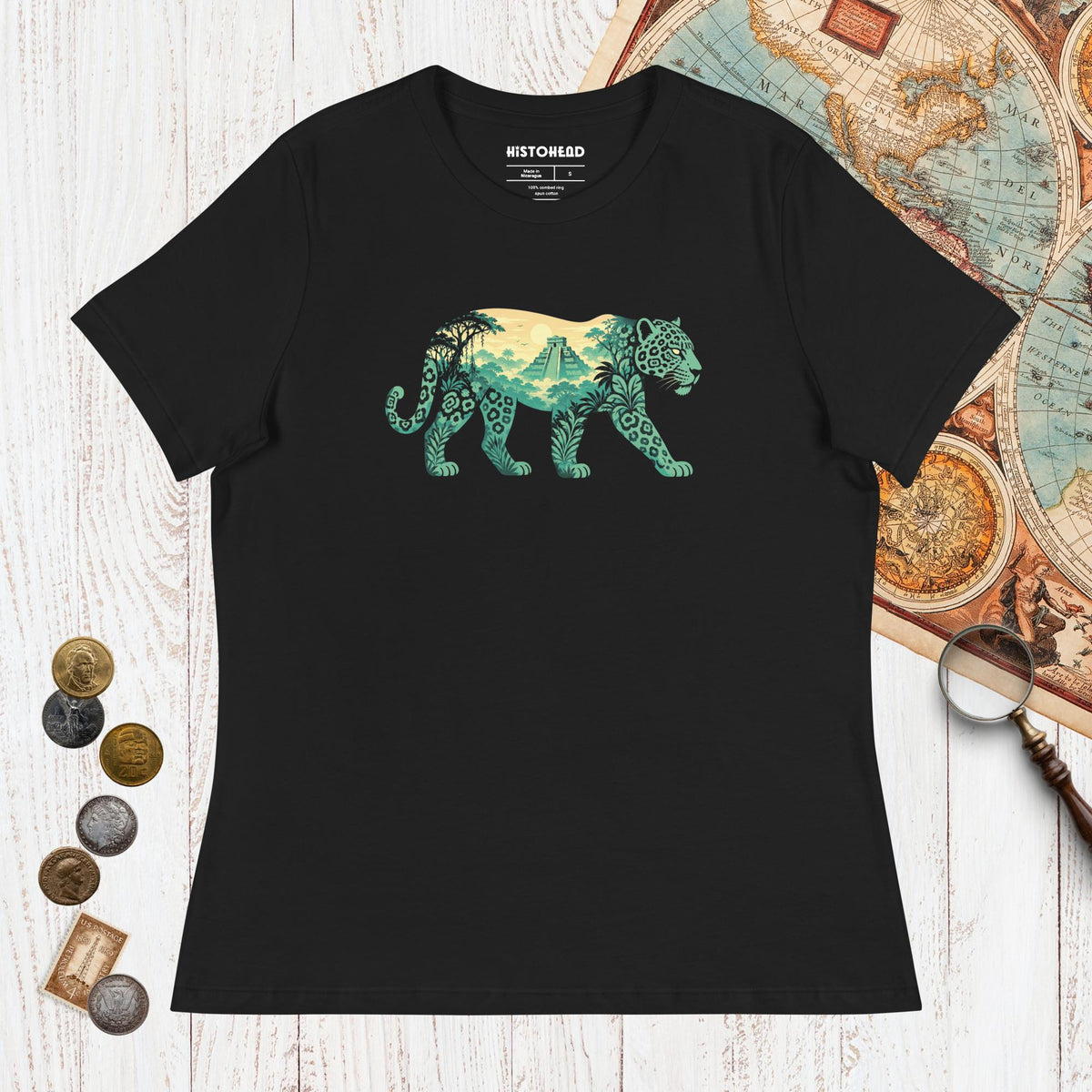 Black Mesoamerican Jaguar - Women's Tee - history buff gift by HistoHead