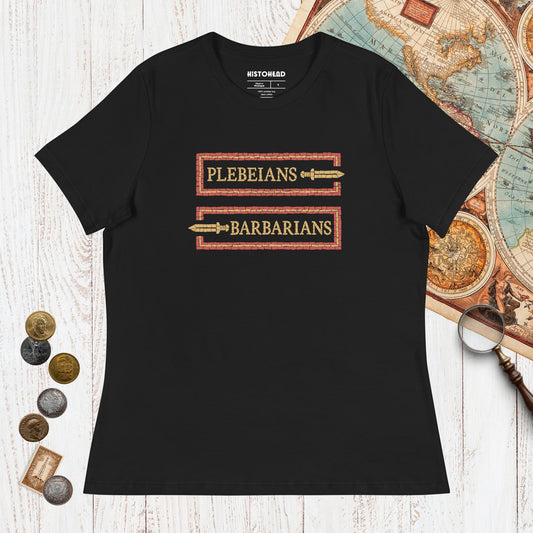 Black Mosaic Plebeians or Barbarians - Women's Tee - history buff gift by HistoHead