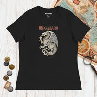 Black Englaland Dragon - Women's Tee - history buff gift by HistoHead