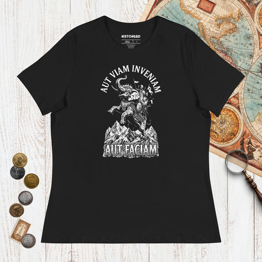 Black Aut Viam Inveniam Hannibal Quote - Women's Tee - history buff gift by HistoHead
