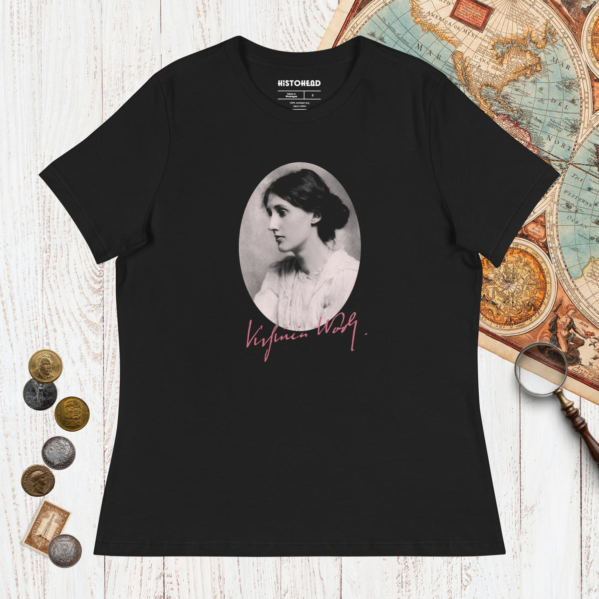 Black Virginia Woolf - Women's Tee - history buff gift by HistoHead