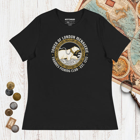 Black Tower Of London Menagerie Thames Fishing Club - Women's Tee - history buff gift by HistoHead