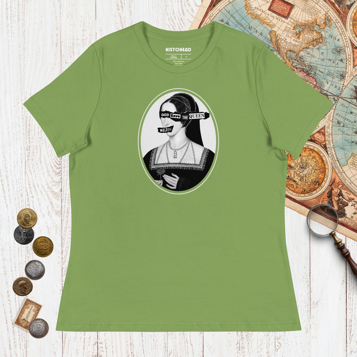 Leaf God Save the Queen Anne Boleyn - Women's Tee - history buff gift by HistoHead
