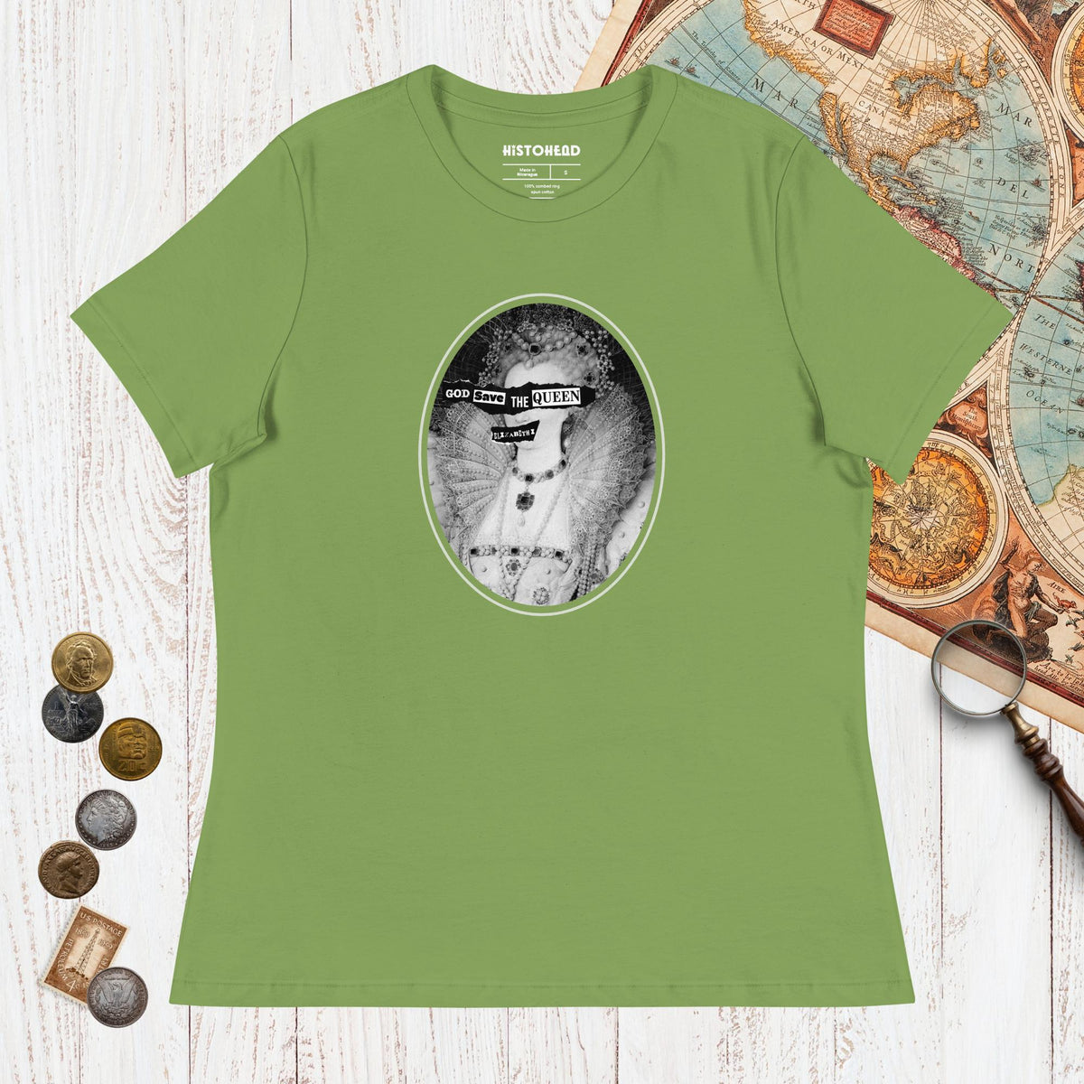 Leaf God Save the Queen Elizabeth I - Women's Tee - history buff gift by HistoHead