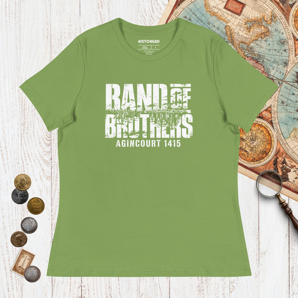 Leaf Band of Brothers Agincourt 1415 - Women's Tee - history buff gift by HistoHead
