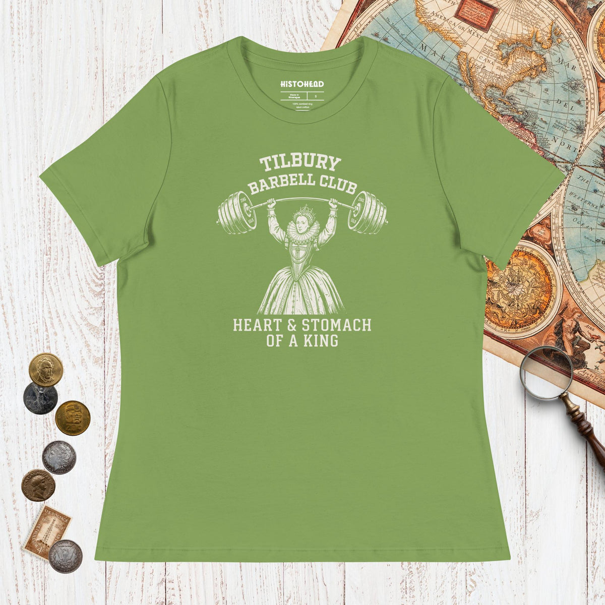 Leaf Elizabeth I Tilbury Barbell Club - Women's Tee - history buff gift by HistoHead