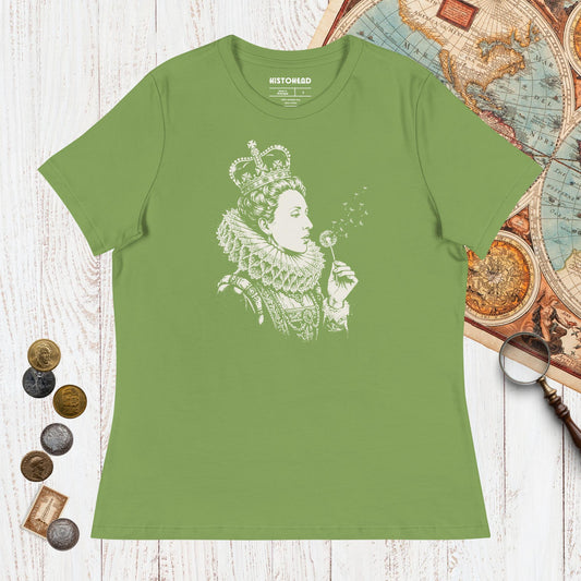 Leaf Elizabeth I Blowing Wishes - Women's Tee - history buff gift by HistoHead
