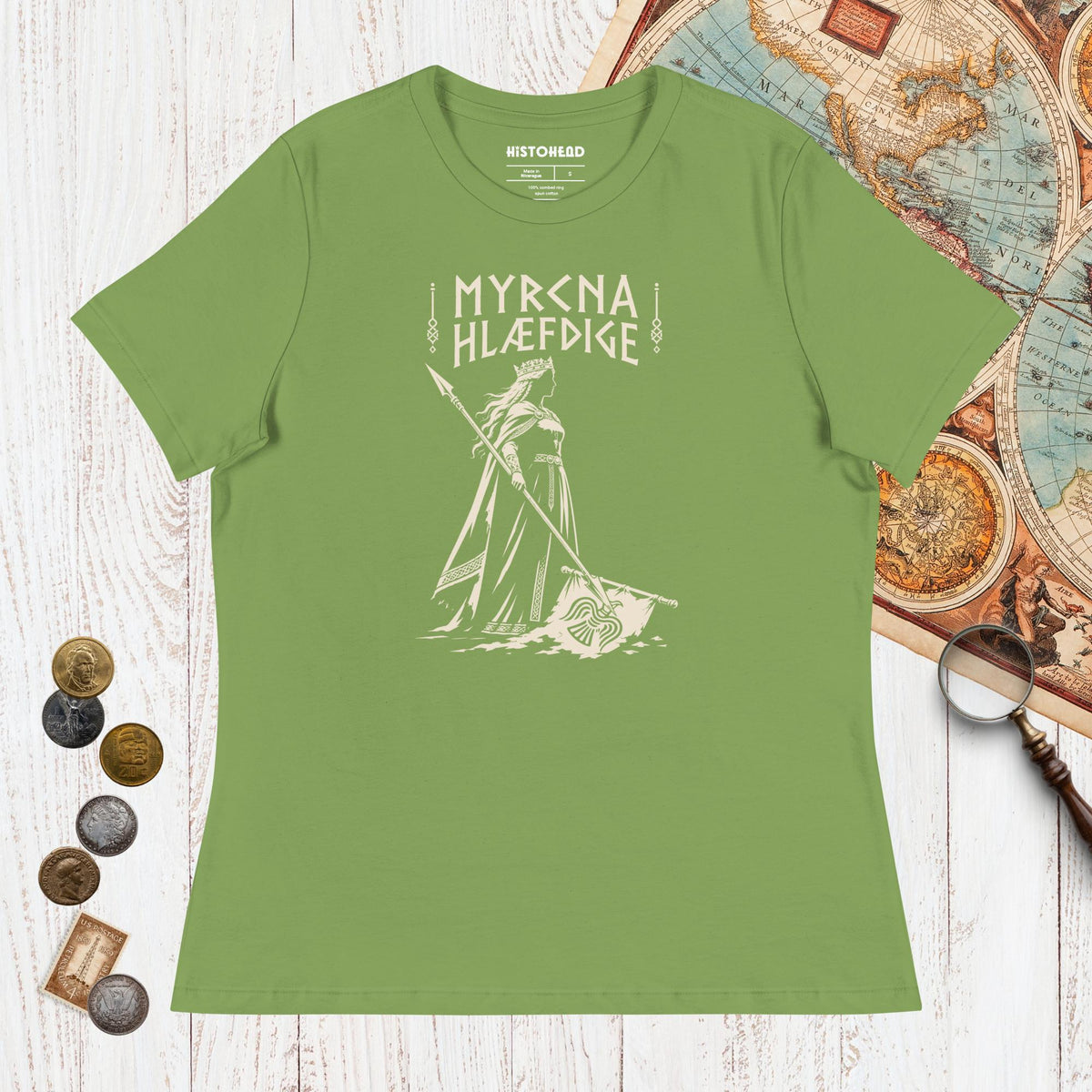 Leaf Æthelflæd Myrcna Hlæfdige - Women's Tee - history buff gift by HistoHead