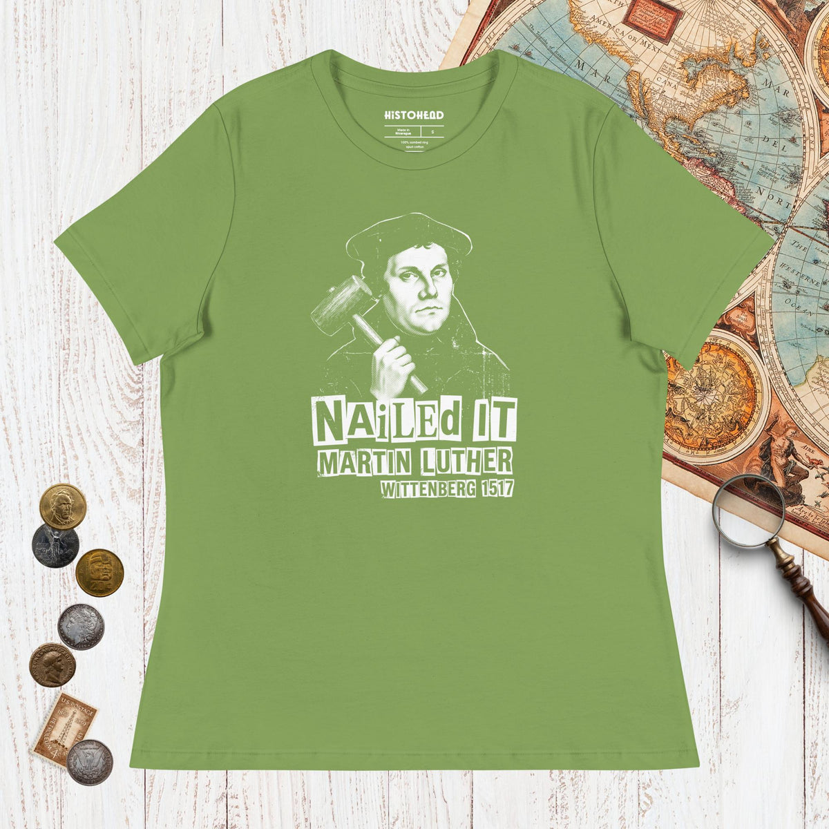 Leaf Nailed It - Women's Tee - history buff gift by HistoHead