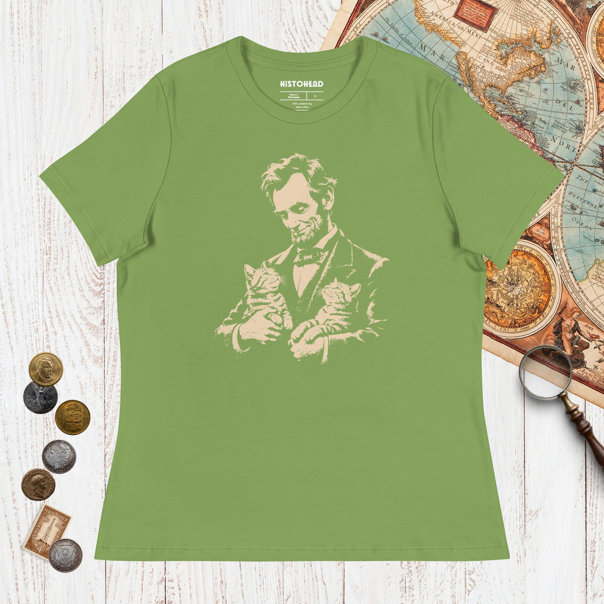 Leaf Lincoln's Cats - Women's Tee - history buff gift by HistoHead