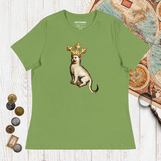 Leaf Medieval Cat King - Women's Tee - history buff gift by HistoHead