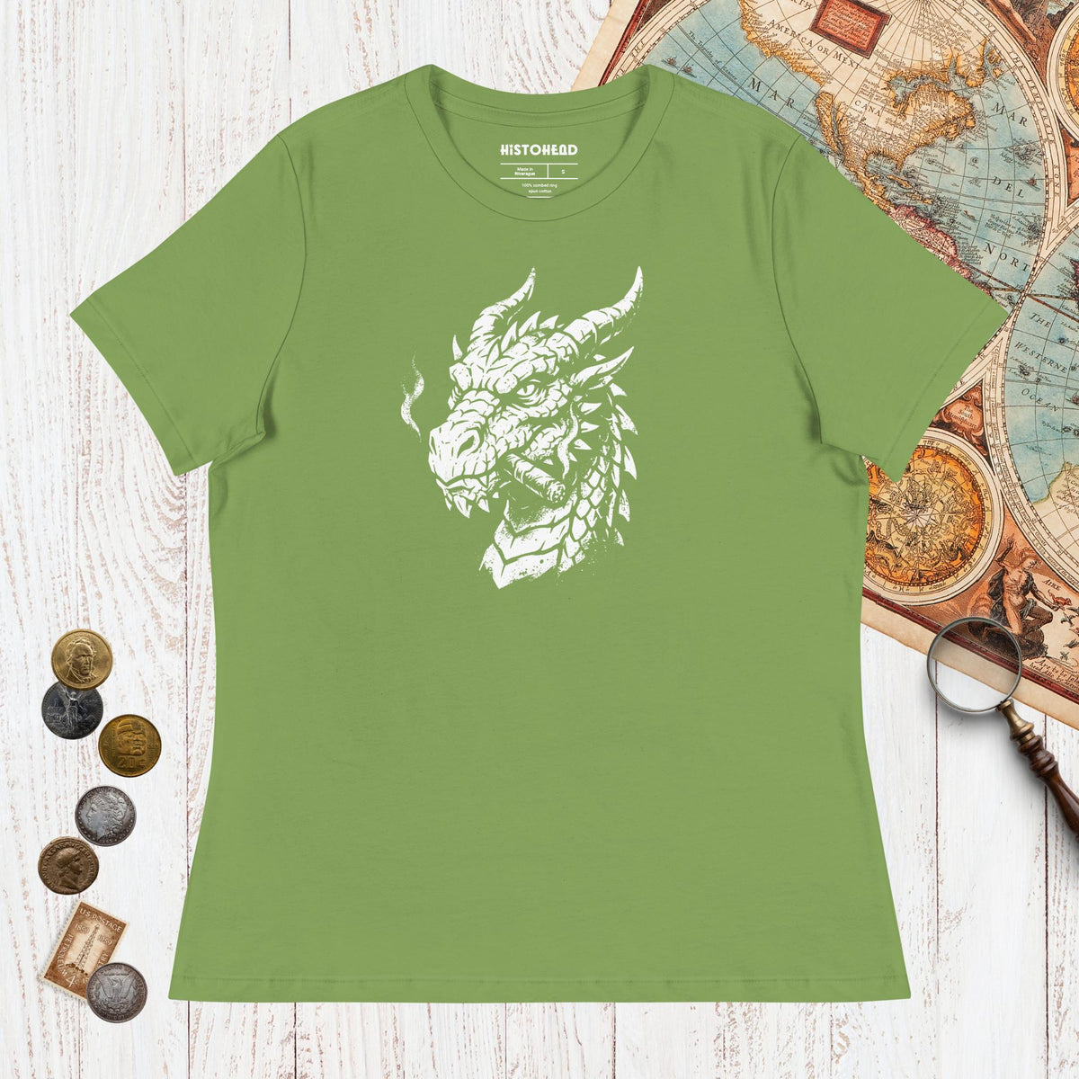 Leaf Smoking Dragon - Women's Tee - history buff gift by HistoHead